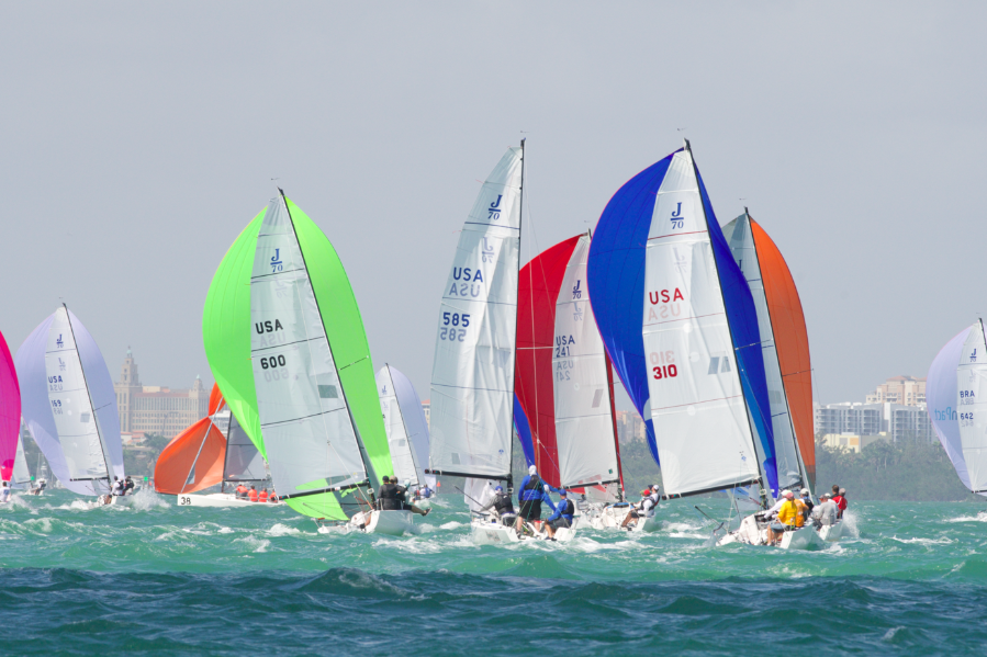  J/70, Melges 24, Viper 640, Flying Tiger  Bacardi Invitational Regatta  Miami FL, USA  Day 2 with another 3 good races2