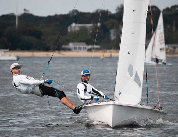  470, 49er, 49erFX  2020 Oakcliff Triple Crown, Oyster Bay  Stage one Results, McNay/Hughes and the Cowles sisters on top of 470s
