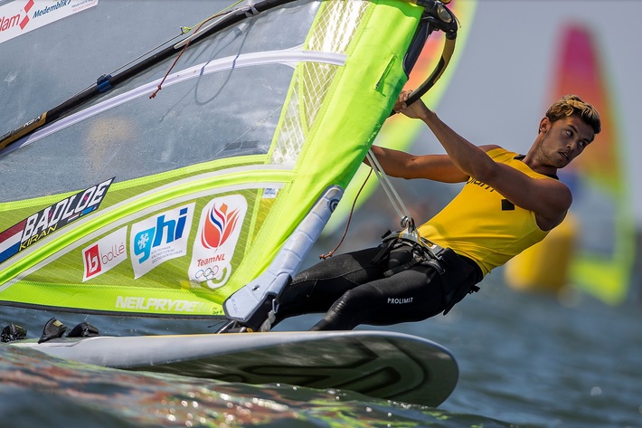  RS:XWindsurfer, various classes  Medemblik Regatta  Medemblik NED  Day 4, Badloe NED and De Geus NED lead in Windsurf and Windfoil fleets, Hall USA 11th