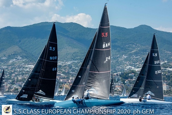  5.5m  European Championship 2020  San Remo ITA  Day 1, Schoen GER first leader after two races