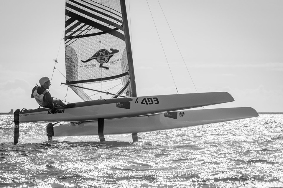  ACat  World Championship 2019  Weymouth GBR  Day 2, progress for the favorites, Mahoney USA now 17th overall