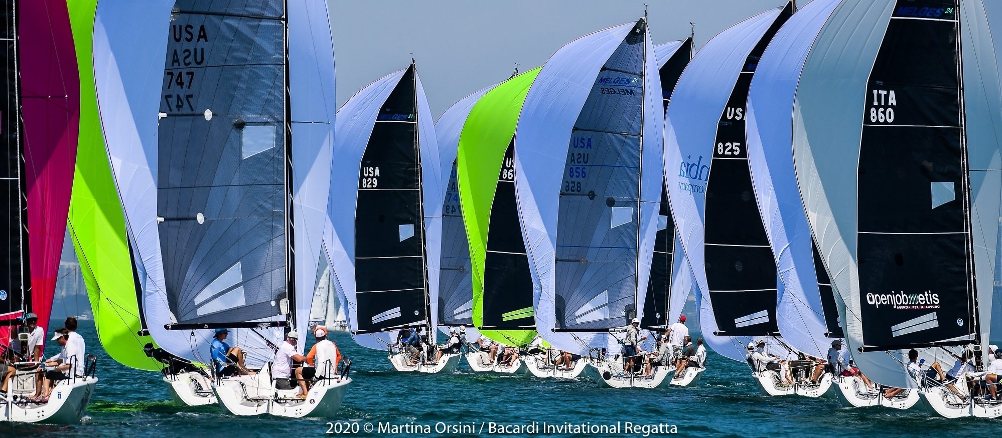  J/70, Melges 24, Viper640, Windfoil  Bacardi Invitational Regatta  Miami FL, USA  Day 3, clear leaders in most classes before the last races today