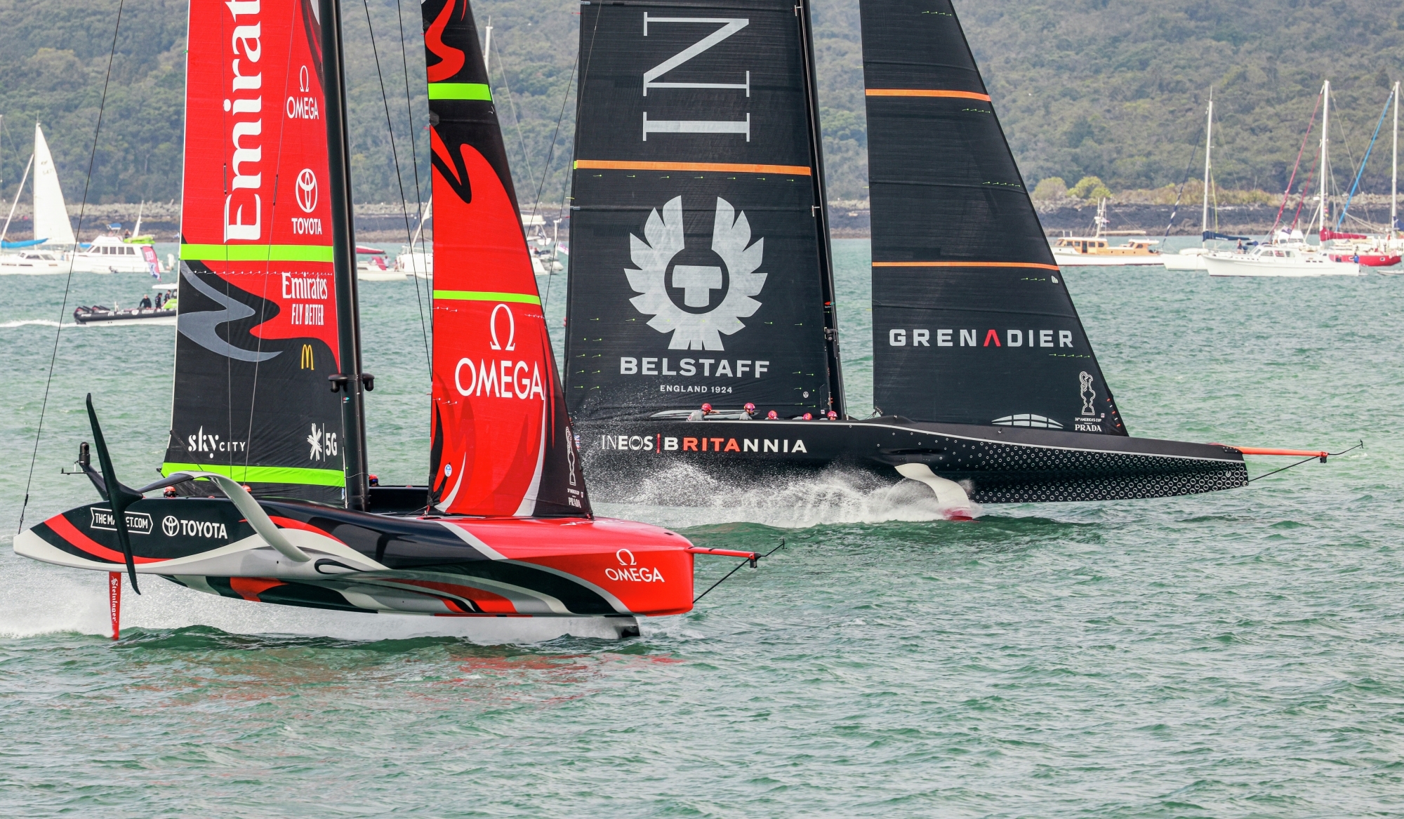  AC75  America's Cup World Series  Auckland NZL  Day 2  NZL and USA with three wins each
