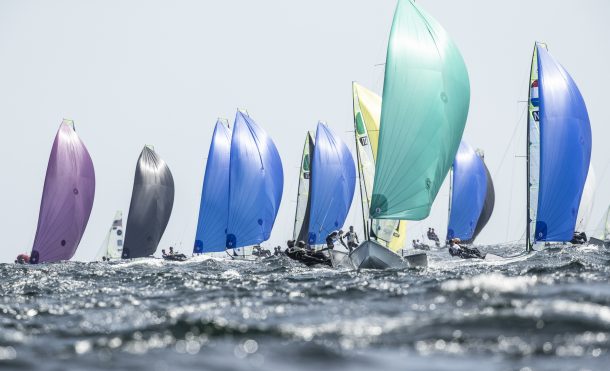  49er, 49erFX, Nacra 17  European Championship 2019  Weymouth GBR  Day 1  the only NorAm boats in the top20 are 12th Tenhove/Millen CAN (49erFX) and 19th Snow/Wilson USA (49er)