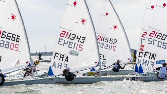  Laser Radial  World Championships 2020  Melbourne AUS  Day 1, one race only, mixed North American results