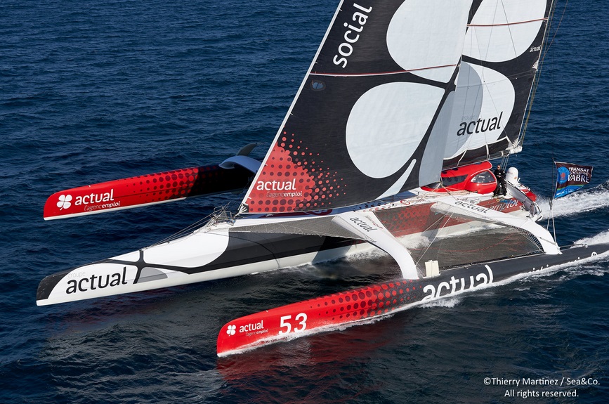  Round the world record  Yves Le Blevec FRA attacks the roundtheworld direction West record