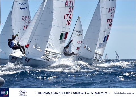  470  European Championship 2019  San Remo ITA  Day 1, McNay/Hughes USA 12th