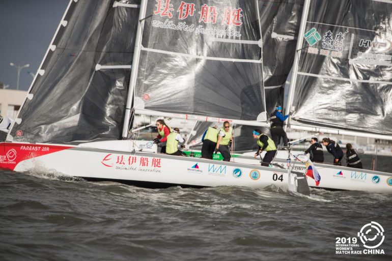  Match Racing  Womens International Series  Shanghai CHN  Day 4, Claire Leroy FRA about to win