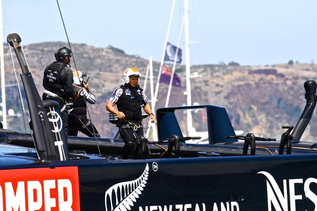  AC50  America's Cup News  an interview with Glenn Ashby AUS concerning the cycling crew