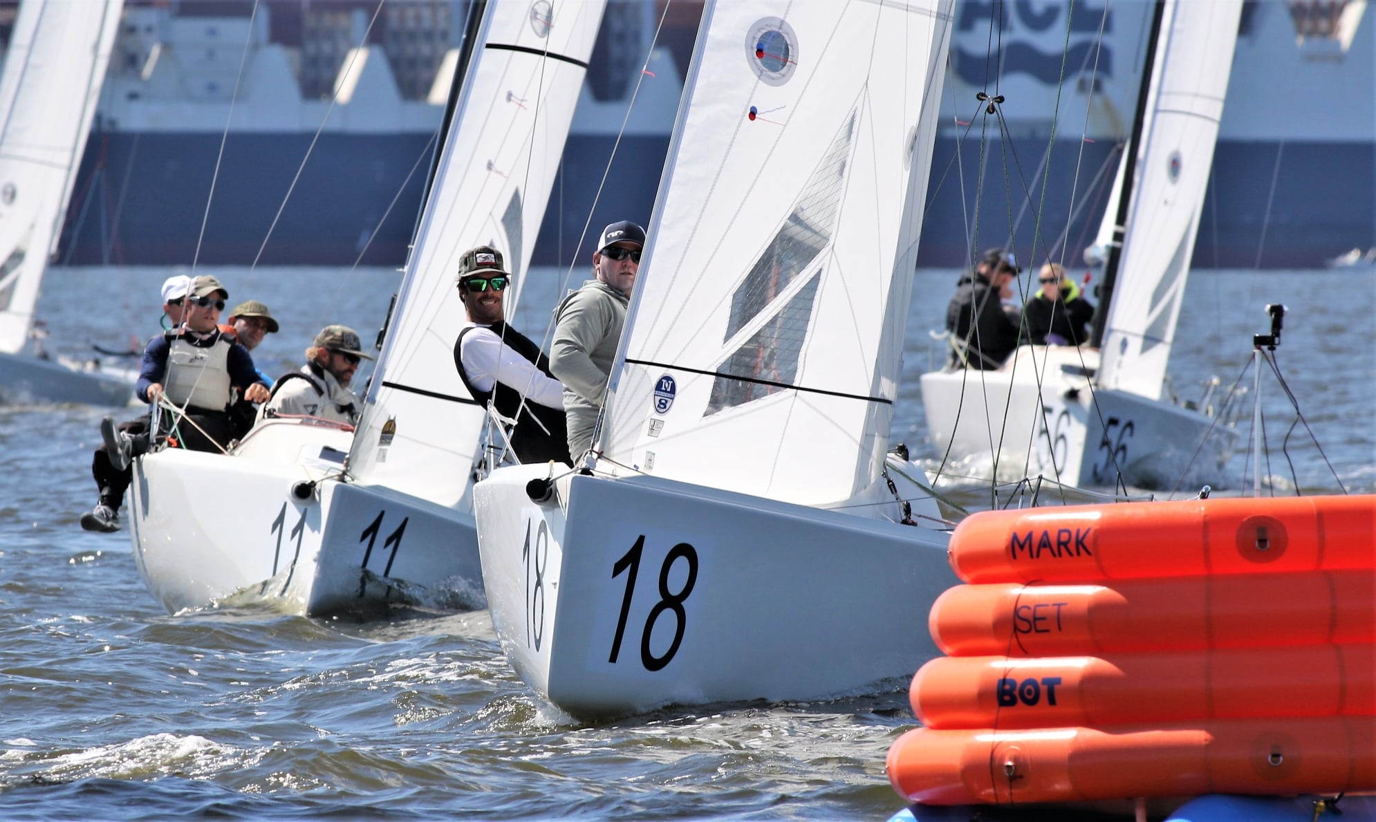  J/70  2021 North American Championship  Annapolis MD  Day 2  No wind, no racing  Peter Duncan leader before final  day