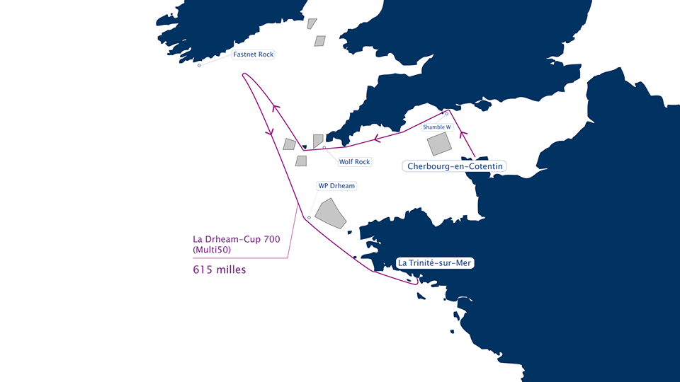  Class 40, Figaro 3, UltimeTrimaran, IRC  Dhream Cup  Cherbourg FRA  Depart à 13h