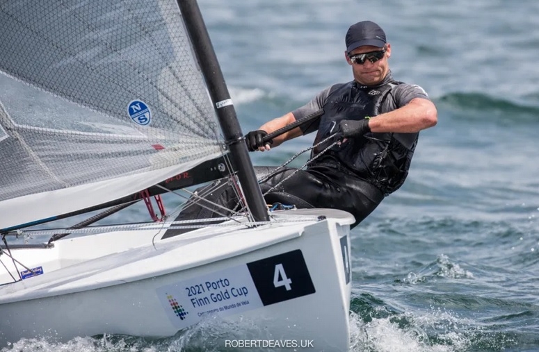 Finn Goldcup 2021 Porto POR Day 4 Muller USA defends top place, Ramshaw CAN down on 20th