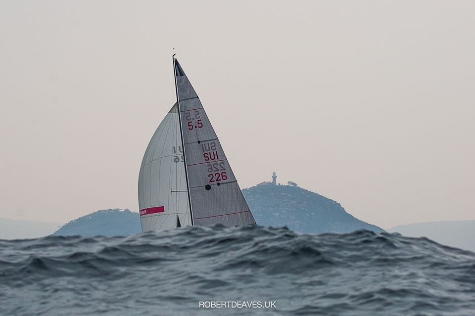  5.5m  World Championship 2020  Pittwater AUS  Day 4, Nergaard NOR with Worlds title in sight