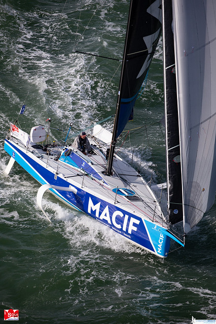 Figaro 3  Solo Maitre Coq  Les Sables d'Olonnes FRA  Final results  Le Pape FRA wins leg 3, Macaire FRA first overall, Mettraux SUI on 9th best woman, 47 solo skippers racing