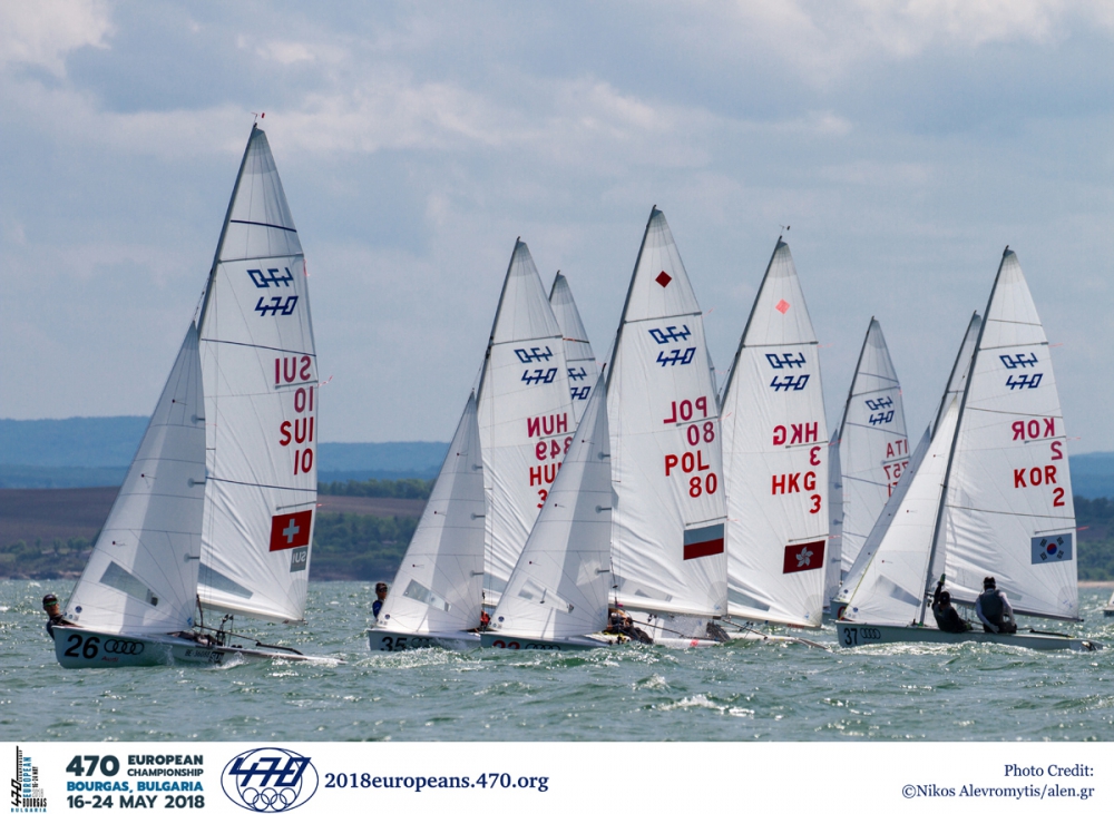  470  European Championship 2018  Bourgs BUL  Start today with Stu McNay/Dave Hugues USA