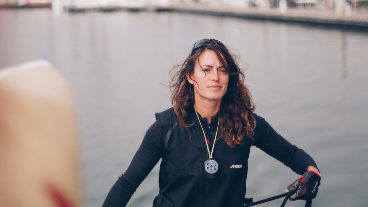  IMOCA Open 60  Justine Mettraux SUI on her way to the Vendee Globe 2024