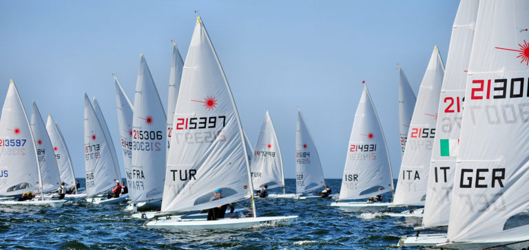  Laser Standard + Radial  U21 European Championship  Dziwnow POL  Day 1, with a Canadian on 29th