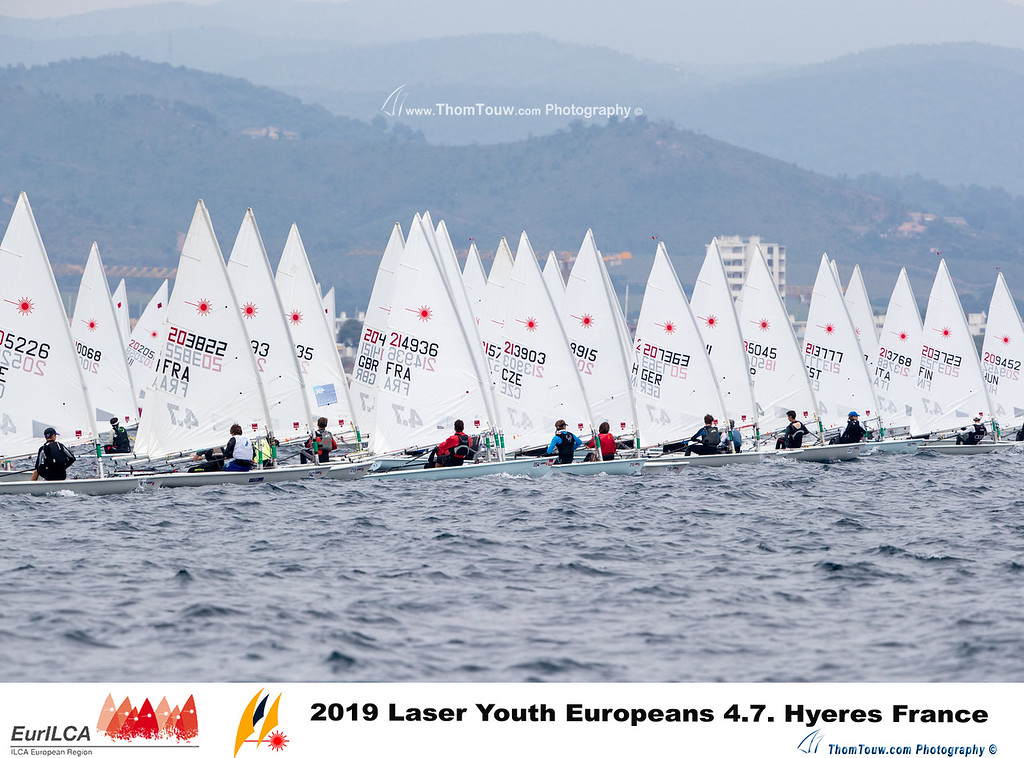  Laser 4.7  European Championship 2019  Hyeres FRA  Final results, Alessia Palanti ITA and Yogev Alcalay ISR take the titles, 35 nations/5 continents, no North Americans