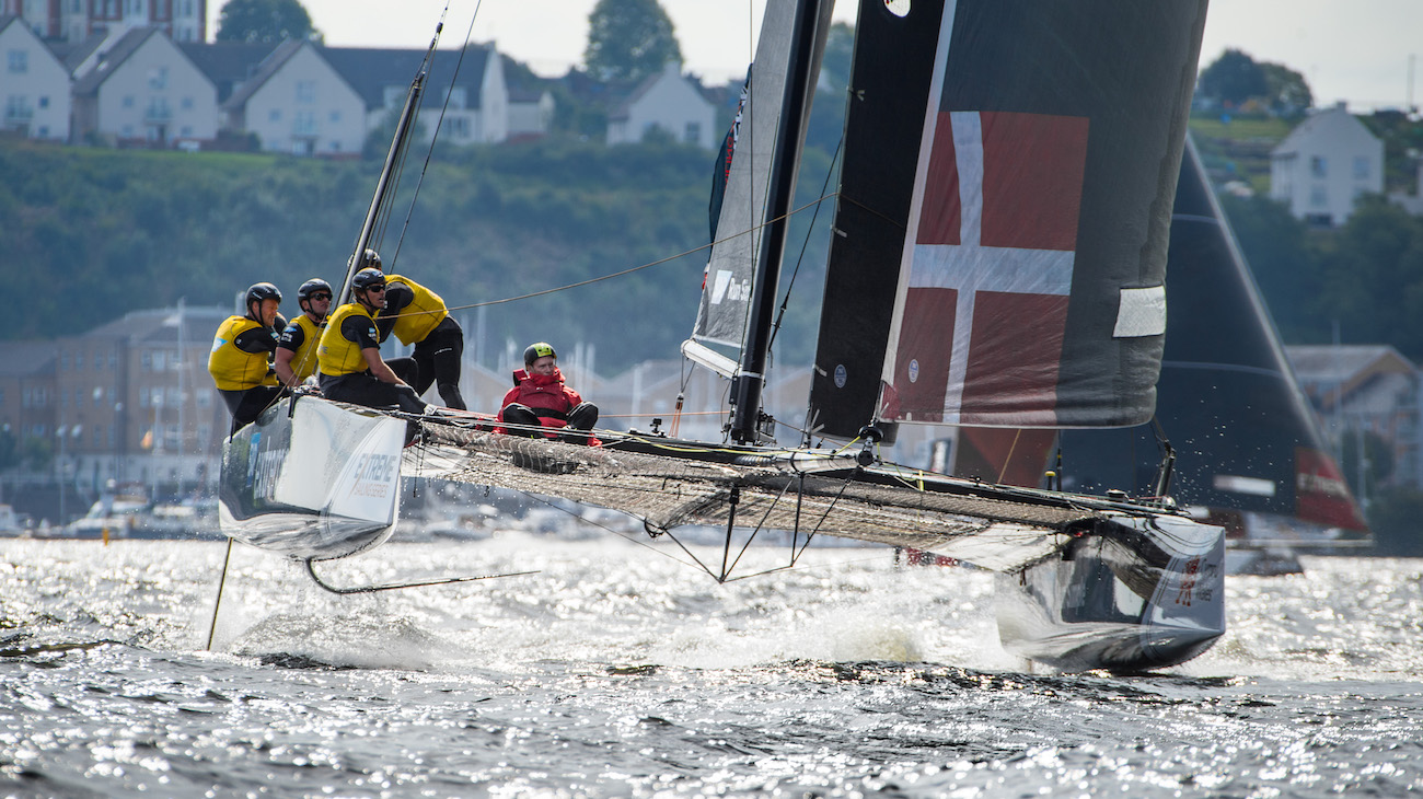  GC32Catamaran, Flying Phantom  Extreme Sailing Series, Act 6  Cardiff GBR  Day 3, the Swiss