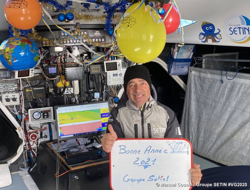  IMOCA Open 60  Vendee Globe  Day 55  SilvesterParties auf den Southern Oceans