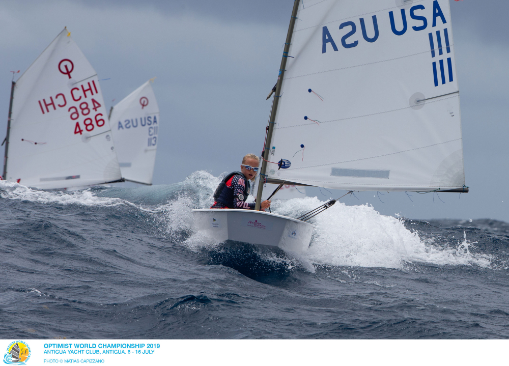  Optimist  World Championship 2019  English Harbour ANT  Day 6. the Swiss