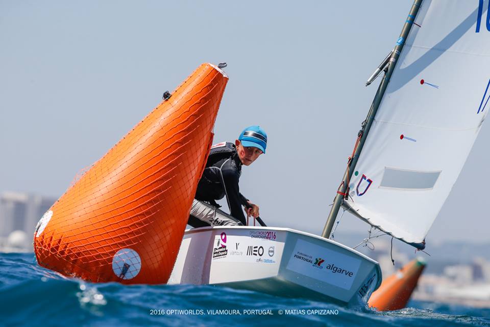  Optimist  World Championship 2016  Vilamoura POR  Day 5  Max Wallenberg SUI fights for the title today