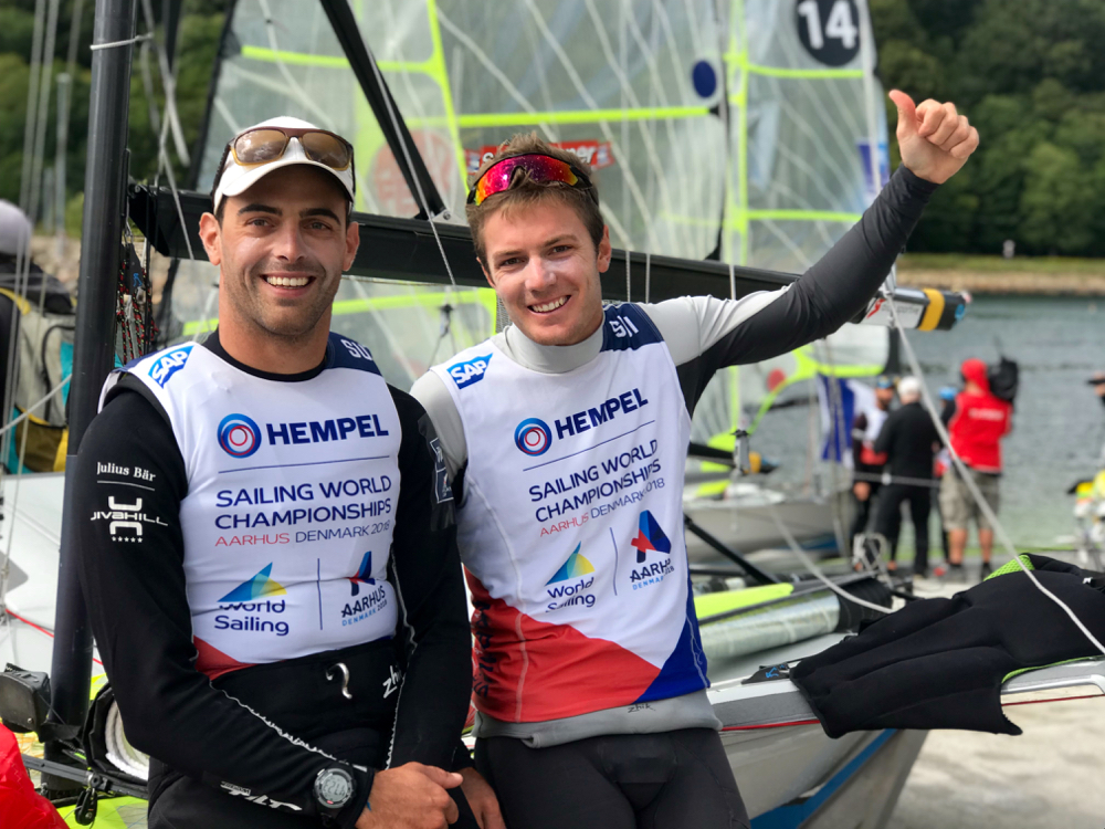  Olympic Classes  World Championship 2018  Aarhus DEN  Day 10  Olympic Nations' berth for Schneiter/Cujean SUI