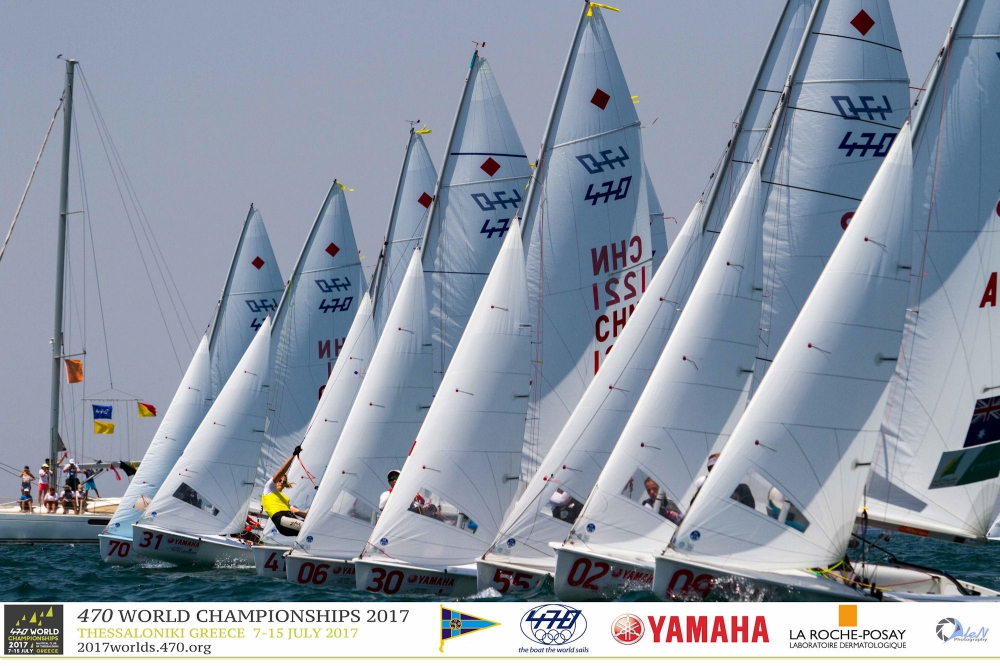  470  World Championship 2017  Thessaloniki GRE  Day 2  Les Suisses