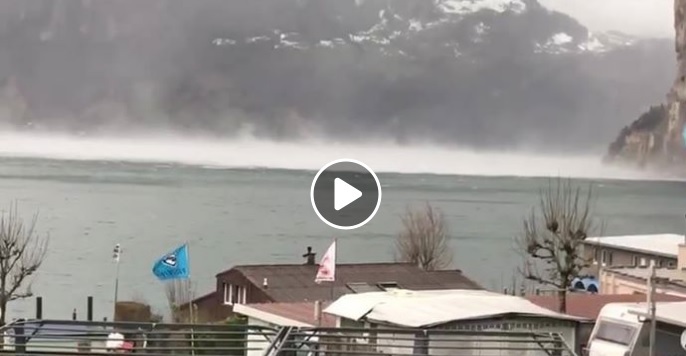  Storm front 'Burglinde'  a video of Lake Uri