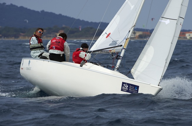  2.4m, Sonar  Paralympic Worldcup 2016  Hyeres FRA  Day 2, Doerr and his team 2nd