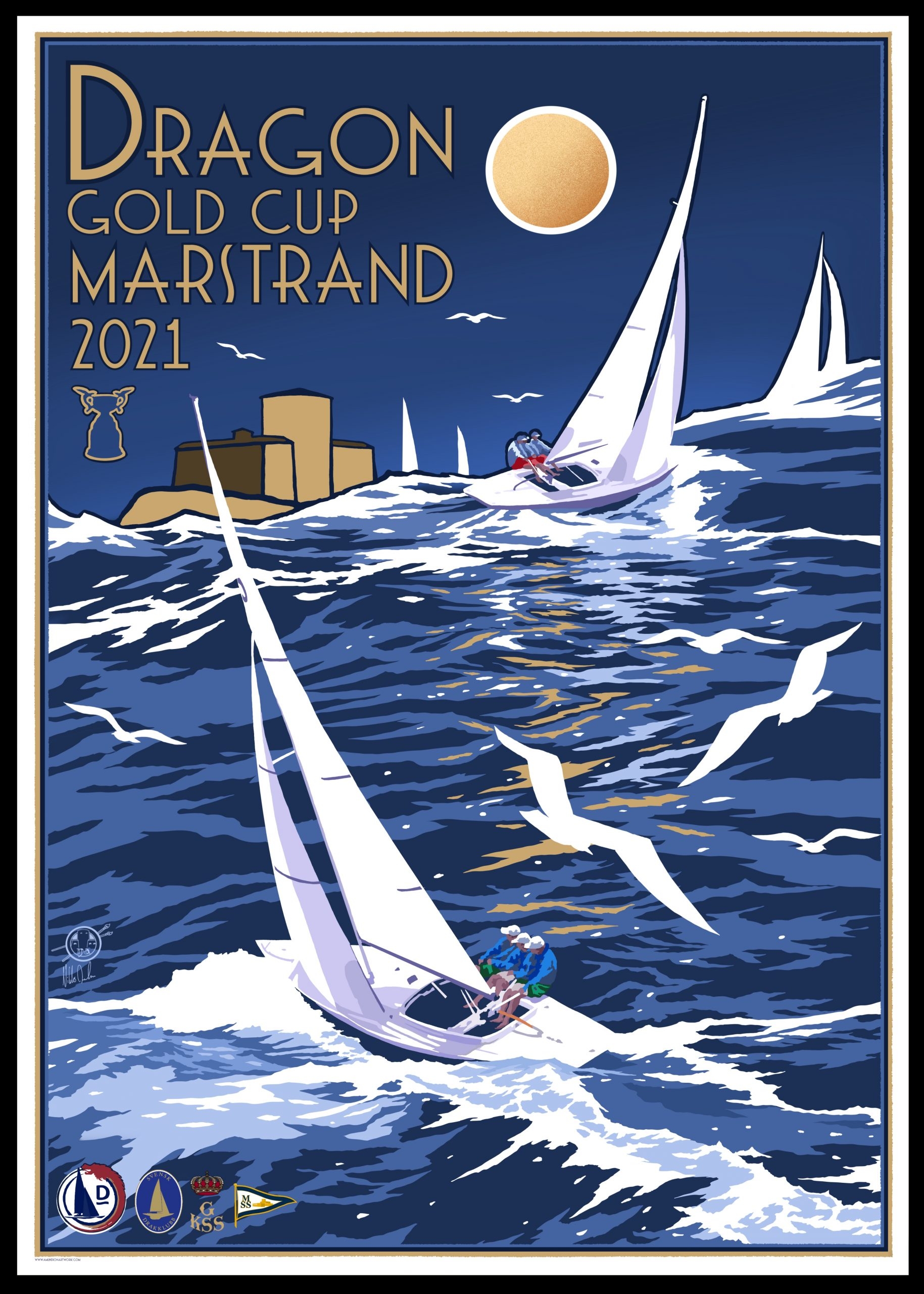  Dragon  Gold Cup 2021  Marstrand SWE  Day 3  Trois jours sans vent !