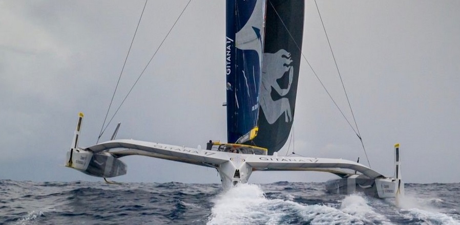  Trophee Jules Verne  Gitana  Day 5  crossing the Equator with a 145nm advance