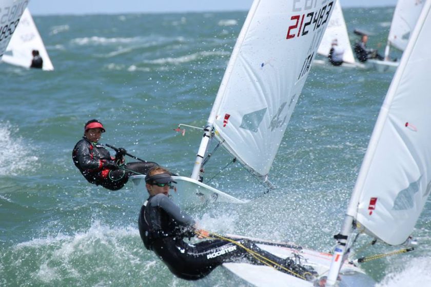  Laser 4.7  Youth World Championship 2017  Nieuwpoort BEL  Day 4, fresh winds  position changes