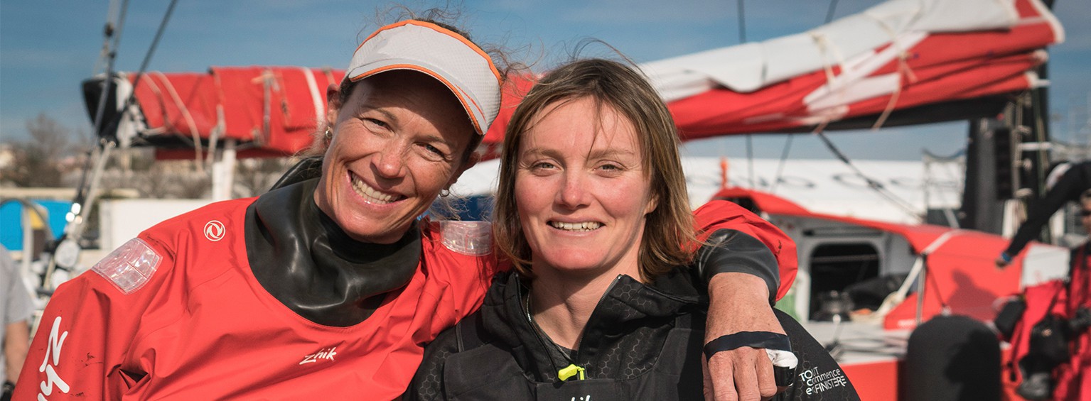  Volvo Ocean Race  Carolijn Brouwer NED und Marie Riou FRA bei Team Dongfeng