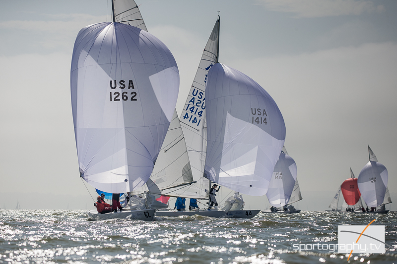  Etchells  World Championship 2016  Cowes GBR  Day 3, Benjamin USA now 2nd