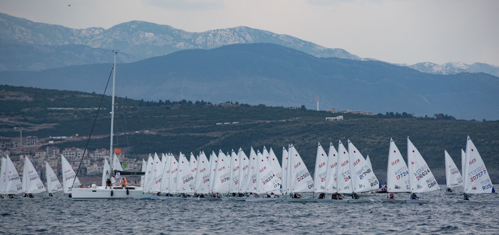  ILCA 6 + 7  U21 European Championship  Lustica Bay MNE  Day 1  No wind