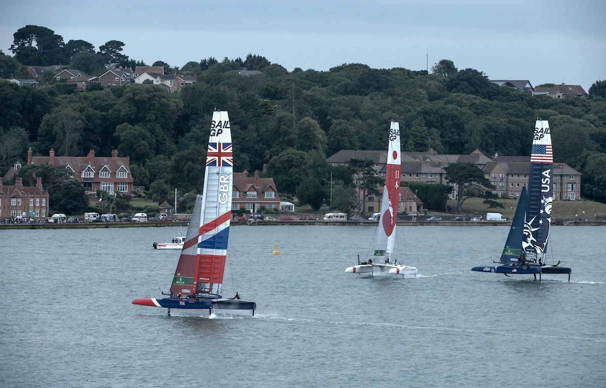  F50Catamaran  SailGP  Act 4  Cowes GBR  Day 2, racing postponed due to stormy winds