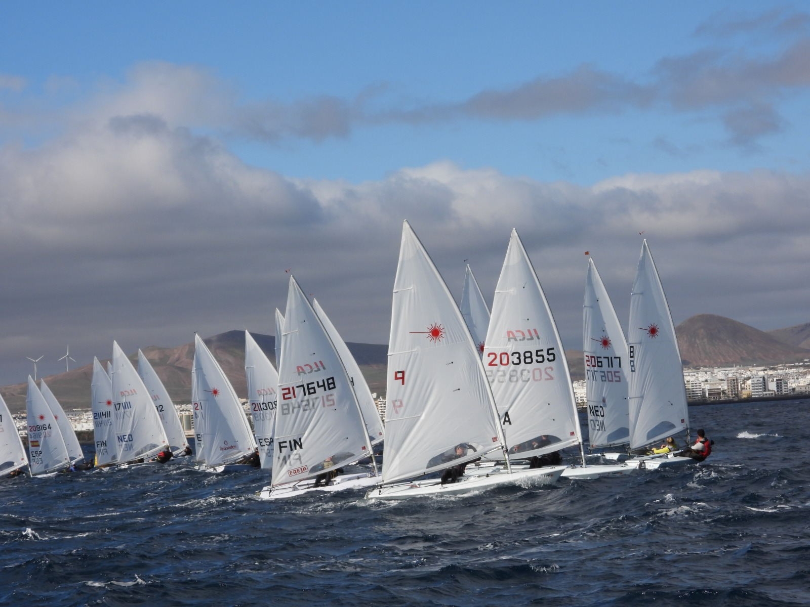  Laser Radial + Standard  Olympic Winter Series  Lanzarote ESP  Day 1, the Swiss
