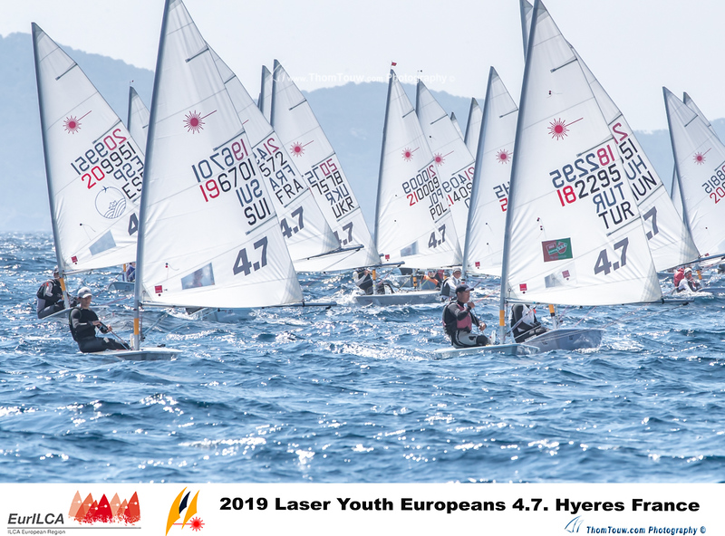  Laser 4.7  European Championship 2019  Hyeres FRA  Day 4, Spanish leaders in Girls and Boys