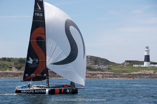  Figaro 3  La Solitaire  Baie de Morlaix FRA  Leg 3  Day 2, 60nm lead for a trio, bulk of 46 solo skippers trailing in light winds and currents