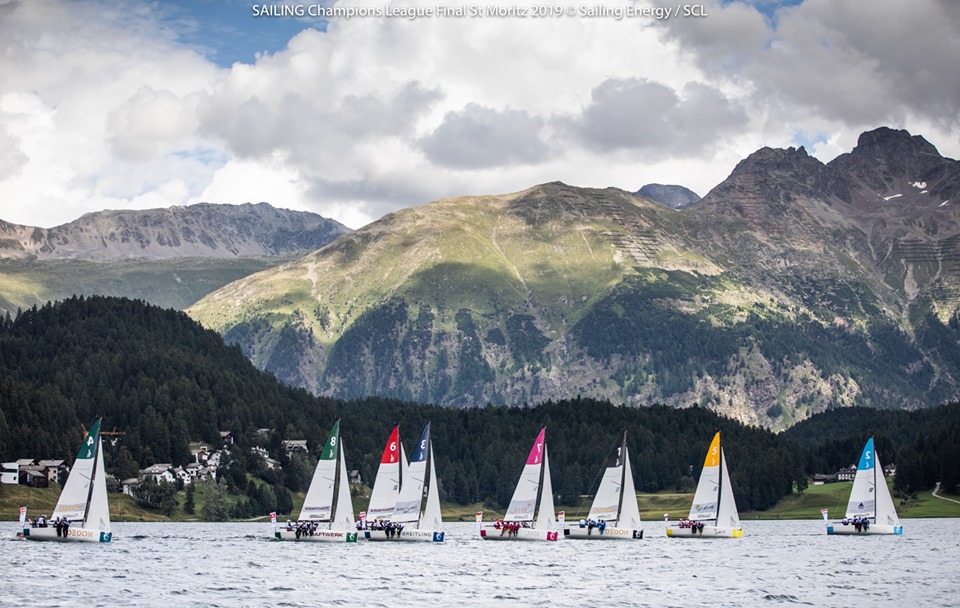  J/70  Sailing Champions League  Finals  St.Moritz SUI  Day 2, Club teams from DEN, RUS and AUS on ranks 1 to 3
