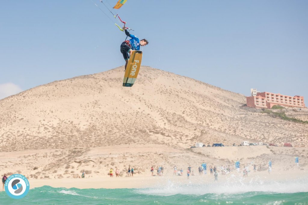  Kite Boarding  GKA Freestyle World Cup  Fuerteventura ESP  Day 3, Adeuri Corniel DOM wins men event