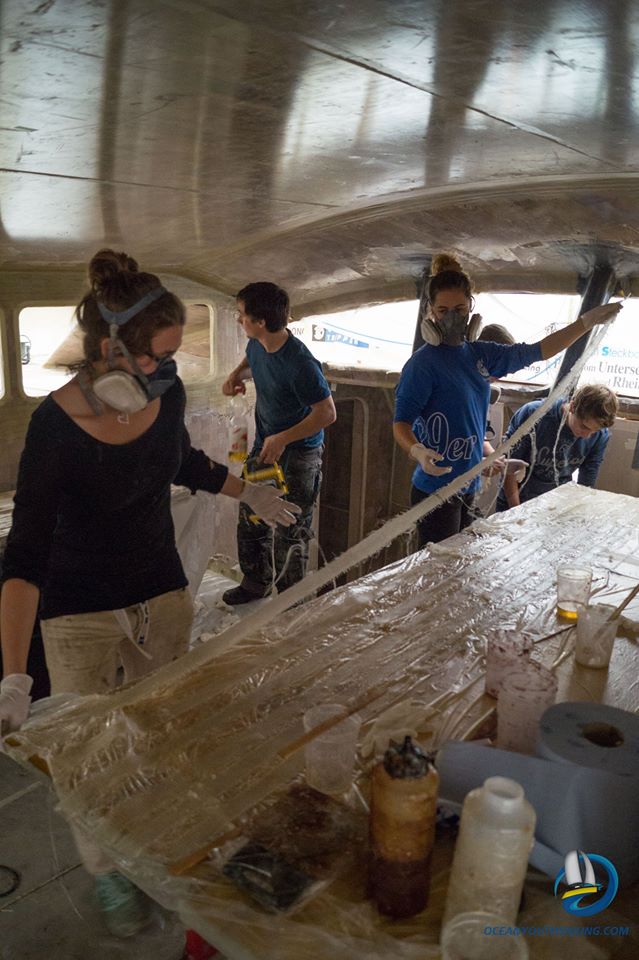  Ocean Youth Sailing  the construction of the catamaran is making progress   the Video