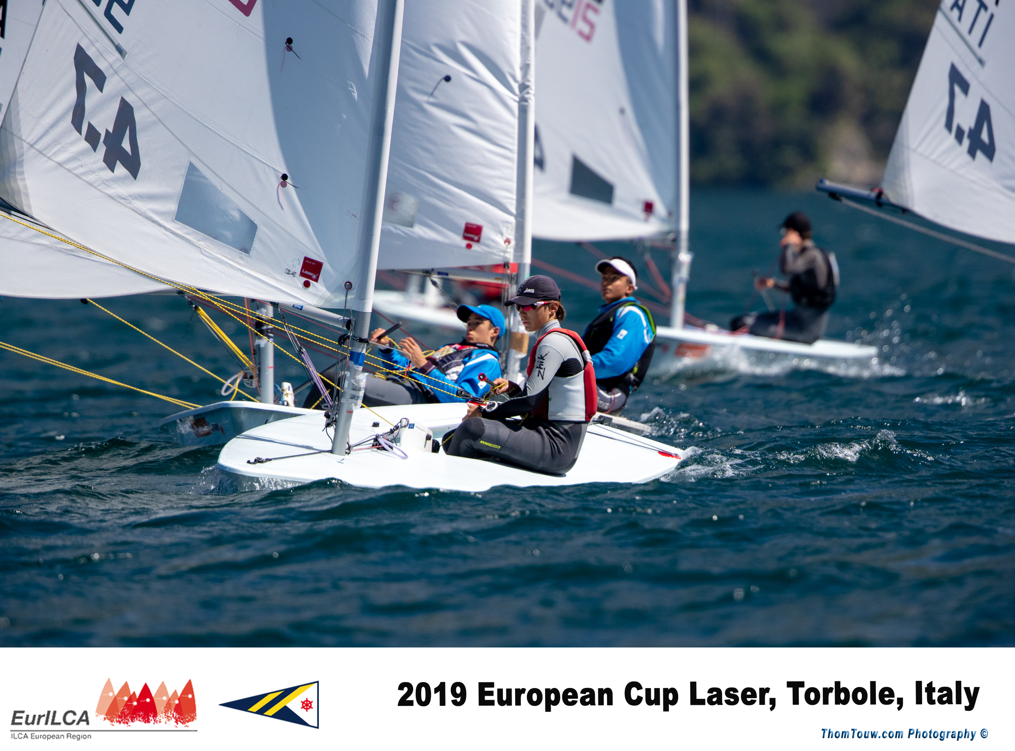  Laser  Europacup 2019  Act 4  Torbole ITA  Day 1, top conditions on Lake Garda for the 330 Lasers from 5 continents