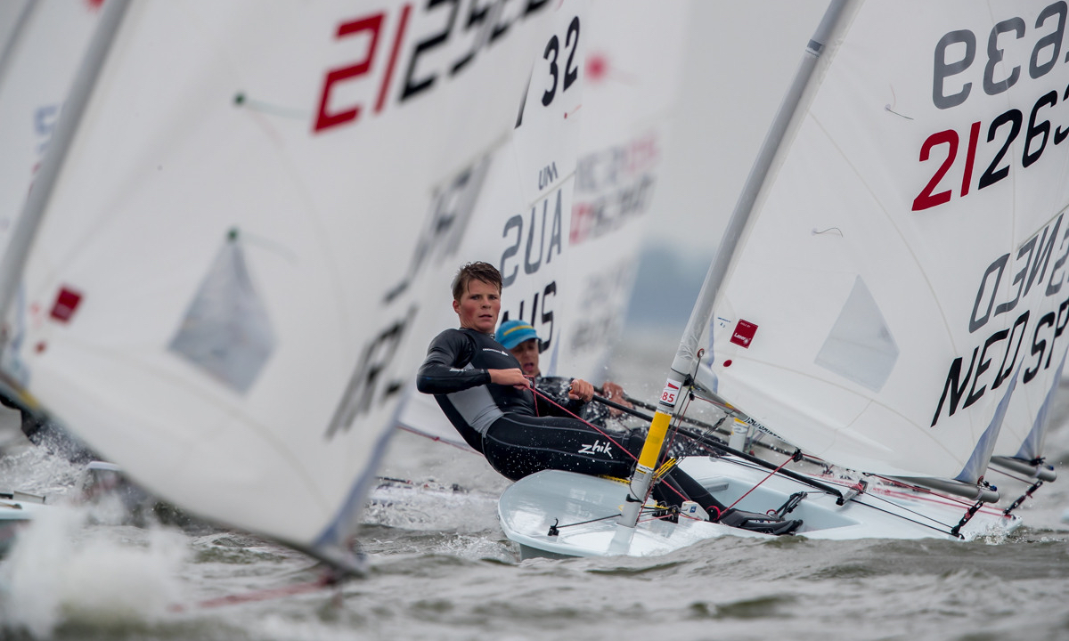  Laser Radial  Youth World Championship 2018  Kiel GER  Day 1, a good day for North Americans