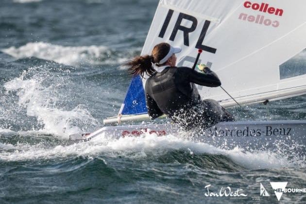  Laser Radial  World Championships 2020  Melbourne AUS  Day 4, Reinecke and Railey, ranks 17 and 20, now best NorAms