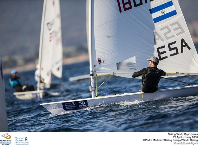  Laser  Olympic Worldcup 2016  Hyeres FRA  Day 3, Isabelle Bertold CAN rank 12 