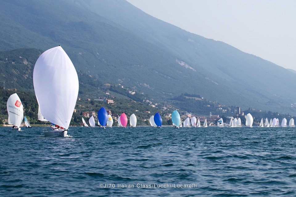  J/70  European Championship 2019  Malcesine ITA  Day 1, Ronning USA 19th among the 124 participants