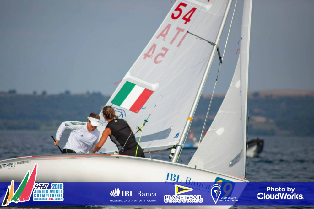  470  Junior World Championship 2018  Lago di Barcciano ITA  Gold for Italy and France