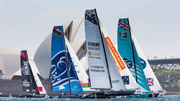  X40Catamaran  Extreme Sailing Series 2015  Act 8  Sydney AUS  Day 2